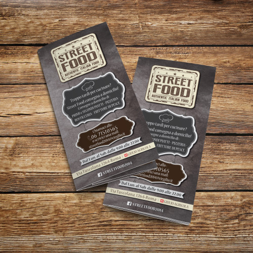 Couple of  blank trifold paper brochure. on white background with soft shadows. Z-folded. Vector illustration. EPS10.